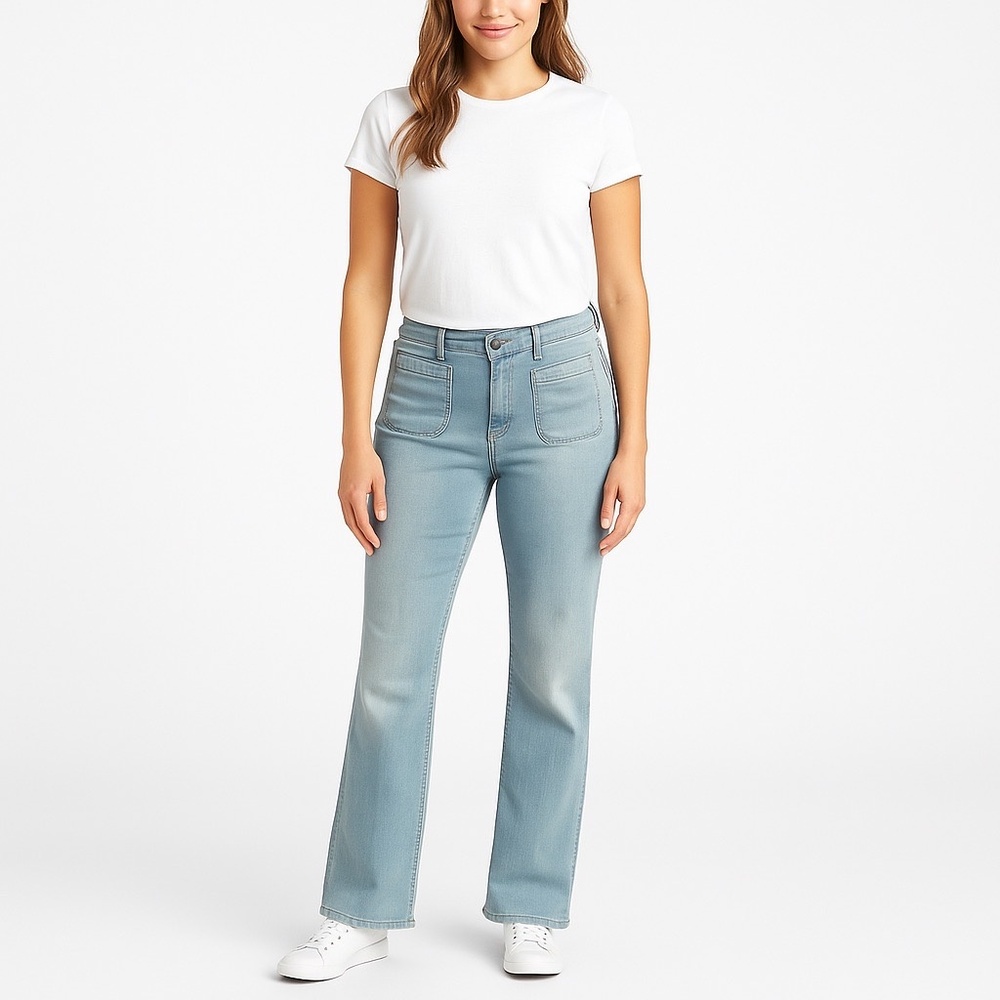 EUC Old Navy Flare Jeans - Size 12 Regular - Light Wash - 0745